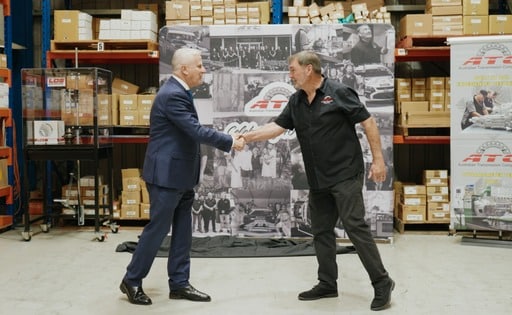 Michael McCormack congratulates John Wilcox