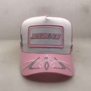 Byrne Trailers Hat (Pink On White)