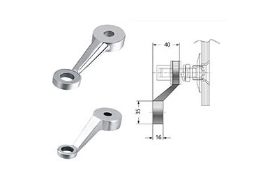 Single Arm Heavy Duty Post Mount Fitting