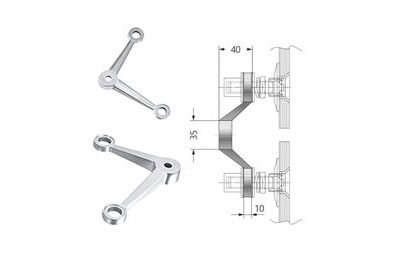 Double Arm V Heavy Duty Post Mount Fitting