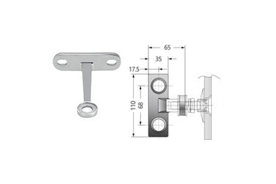 Single Arm Heavy Duty Wall-Fin Mount Fitting