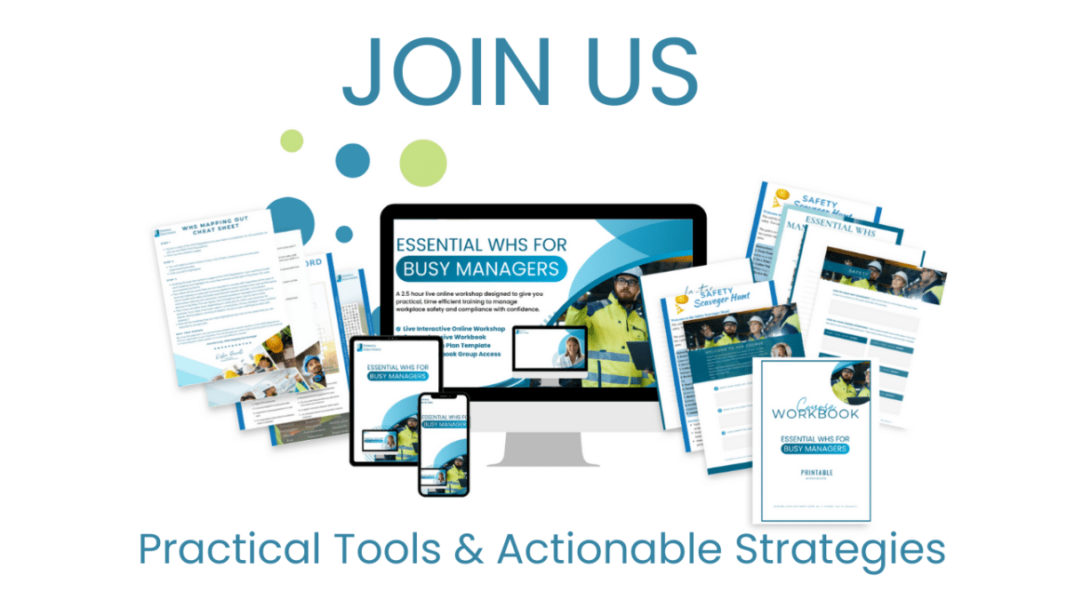 WHS training for managers workplace safety training WHS compliance course register for WHS training live WHS workshop