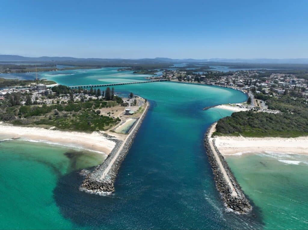 Aerial shot of inlet