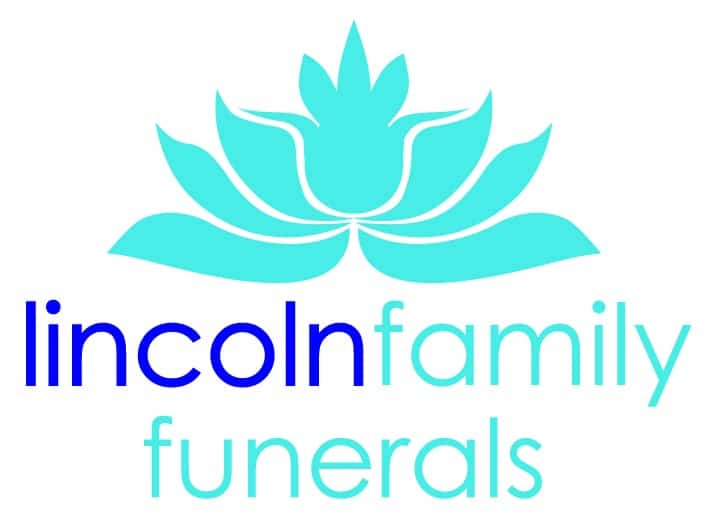 Lincoln Family Funerals logo with lotus flower design