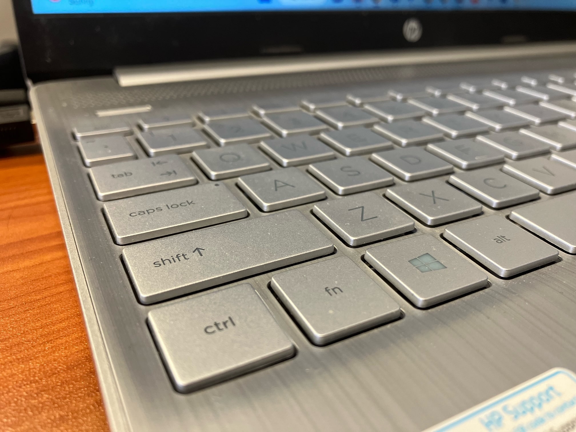 Closeup of computer keyboard.