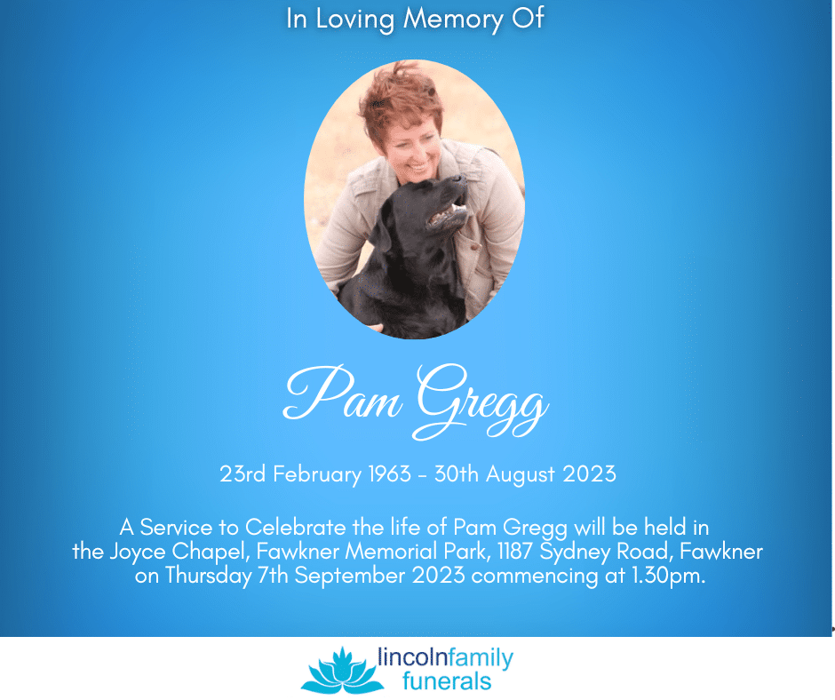 Blue memorial service template with photo placement