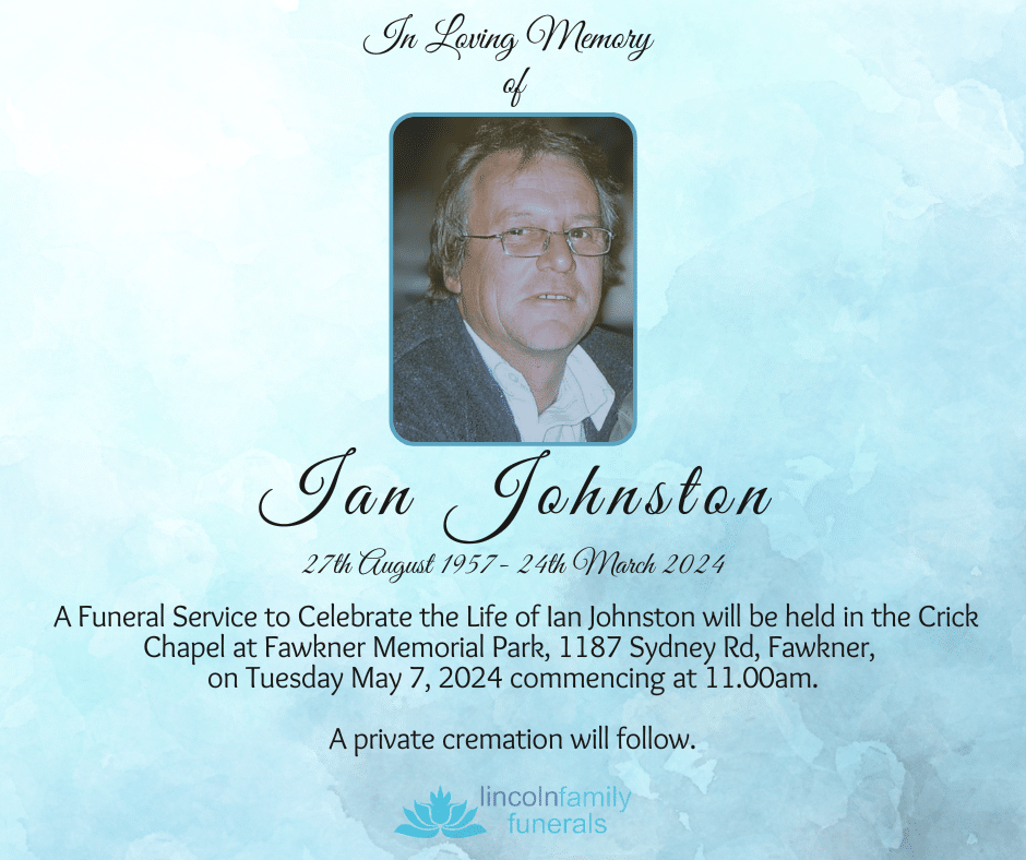 Professional memorial template with blue accents