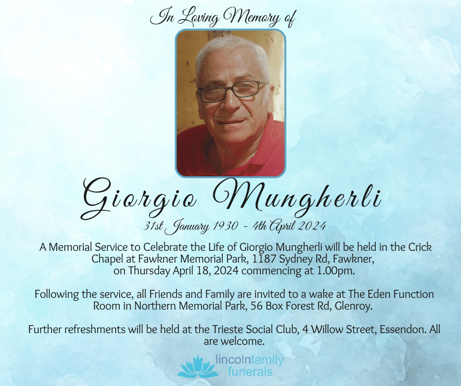 Memorial service template with warm color scheme