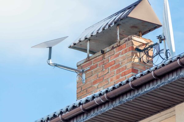 The,Satellite,Dish,Provides,Internet,Access,To,The,Home,Via