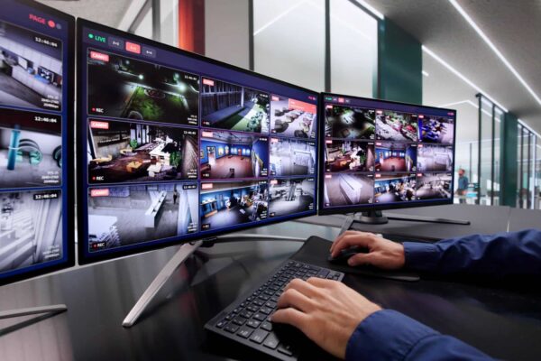 Computer,Operator,Monitoring,Cctv,Footage,For,Advanced,Security,System