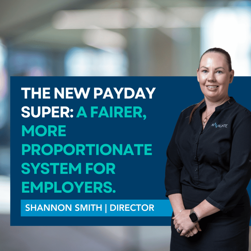 Business owner reviewing payroll and superannuation payments ahead of payday super reforms