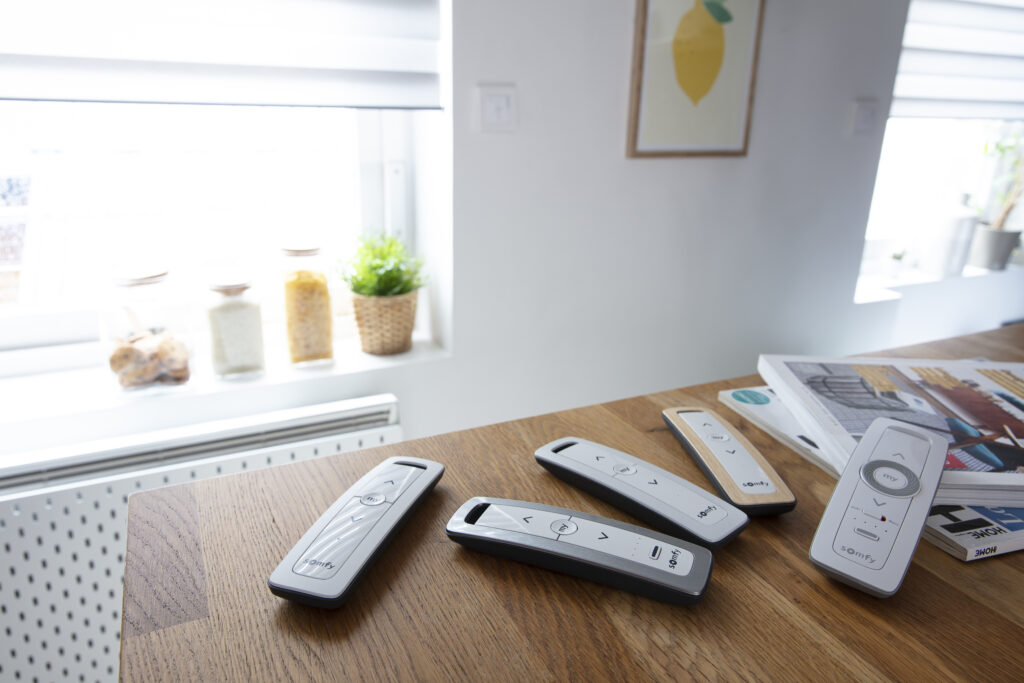 Somfy Remote Controls for easy automated blinds and curtains;