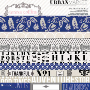 Teresa Collins Urban Market 6 x 6 Designer Pad 24 sheets 12 double sided designs