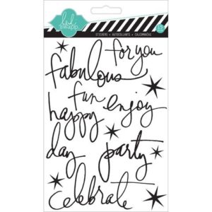Heidi Swapp Black Epoxy Stickers - Celebrate