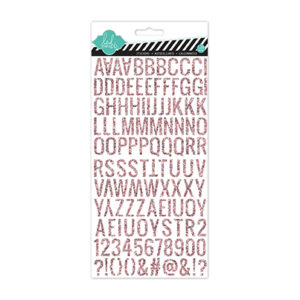 Puffy Pink Glitter Alphas