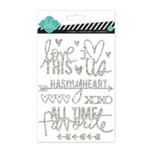 Glitter Stickers Silver