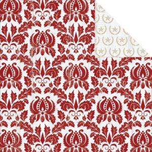 Teresa Collins Tinsel and Company Double Sided 12 x 12 Pattern Paper - Damask
