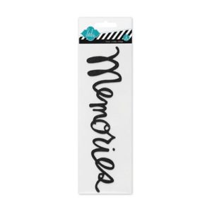 Heidi Swapp Black Glitter Chipboard Titles - Memories Sticker