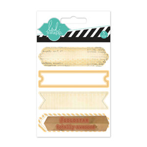 Heidi Swapp Wood Stamp Labels - Yellow