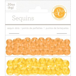 Studio Calico Sequins - Yellow/Orange