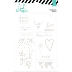 Heidi Swapp Wanderlust - Flocked Acetate White