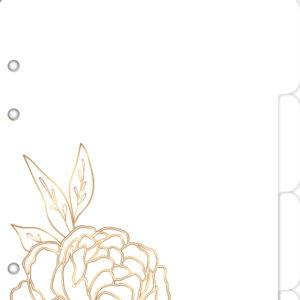 Heidi Swapp Wanderlust - Wanderlust Binder Insert Floral Gold Foil Chipboard Tab Diverders