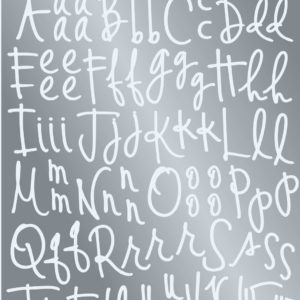 Heidi Swapp Wanderlust - Alphas Rub On Foil Kit