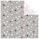 Pink Paislee Bella Rouge 12" Patterned D/S Paper - Heart Felt