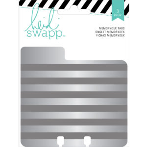 Heidi Swapp Wanderlust Memorydex Cards Embossed Tin Tabs