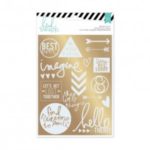 Heidi Swapp Wanderlust Sentiments Foil Rub On Kit