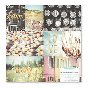 Pink Paislee Photos Gold Foil Acetate Paper - Memorandum