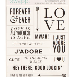 Heidi Swapp Word Jumble - Black and White