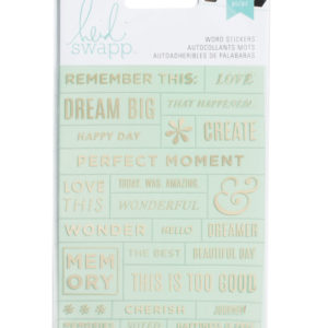 Heidi Swapp Word Jumble - Mint and Gold
