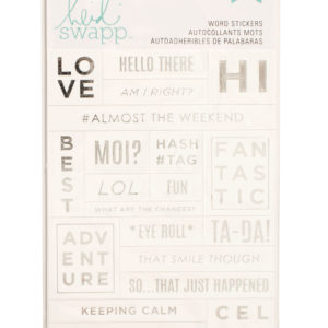 Heidi Swapp Word Jumble - White and Silver
