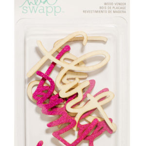 Heidi Swapp Wood Words - Pink Glitter
