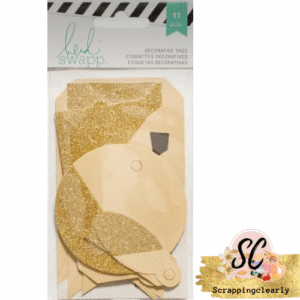 Heidi Swapp Dipped Tags - Gold Glitter