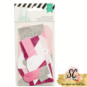 Heidi Swapp Decorated Tags - Glitter Pink