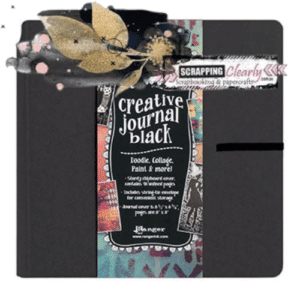 Dylusions Dyan Reaveley's - Black Creative Square Journal 8.75" X 9" Black Paper