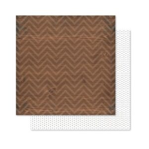 Pink Paislee - Cedar Lane Collection - 12 x 12 Double Sided Paper - Walnut Street