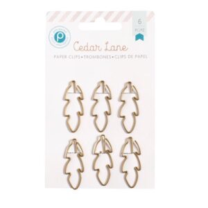 Cedar Lane - Gold Feather Paper Clips