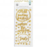 Pink Paislee - Memorandum Gold Puffy Stickers