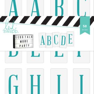 Heidi Swapp Lightbox Mini Alphabets Teal