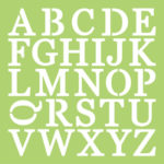 KaiserCraft 12 x 12 Template - uppercase alpha