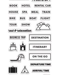 Hero Arts - Kelly Purkey Collection - Clear Acrylic Stamps - Travel Planner
