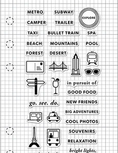 Hero Arts - Kelly Purkey Collection - Clear Acrylic Stamps - Adventure Planner