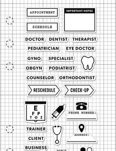 Hero Arts - Kelly Purkey Collection - Clear Acrylic Stamps - Appointment Planner