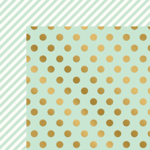 My Mind's Eye - On Trend 2 Collection - 12 x 12 Double Sided Paper with Foil Accents - Minted