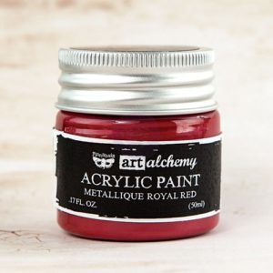 Prima - Finnabair - Art Alchemy - Acrylic Paint - Metallique - Royal Red