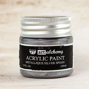 Prima - Finnabair - Art Alchemy - Acrylic Paint - Metallique - Silver Spoon