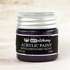 Prima - Finnabair - Art Alchemy - Acrylic Paint - Metallique - Dark Velvet